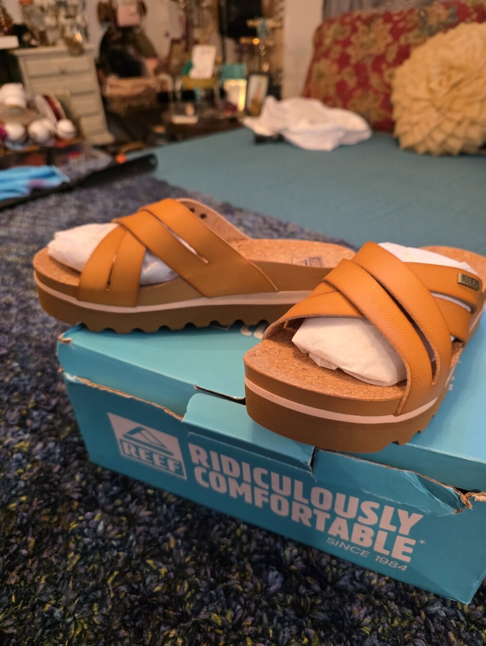 Reef Women’s Tan Strap Wedge Sandals